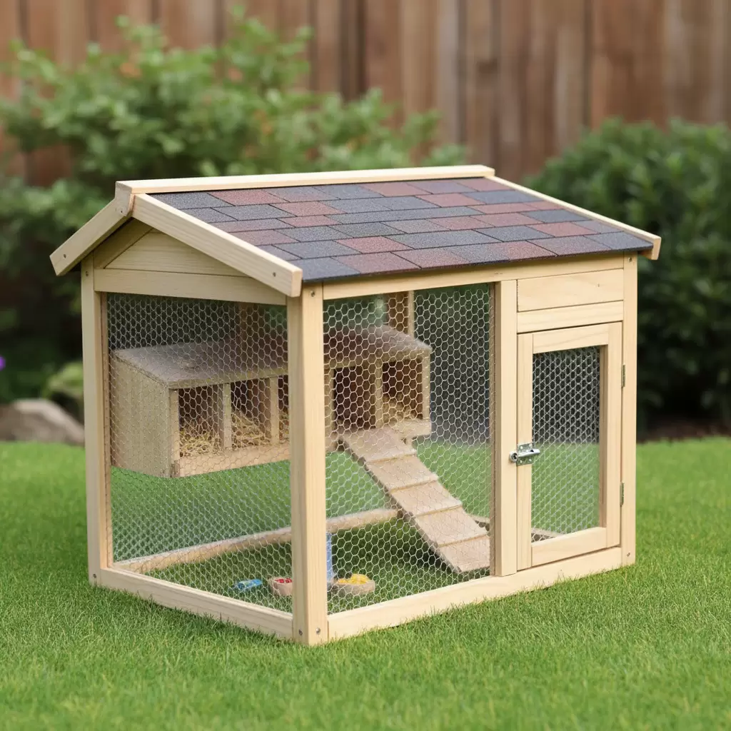 gemini_image_1768378573 Mô hình chuồng gà gia đình đơn giản tối ưu không gian và chi phí