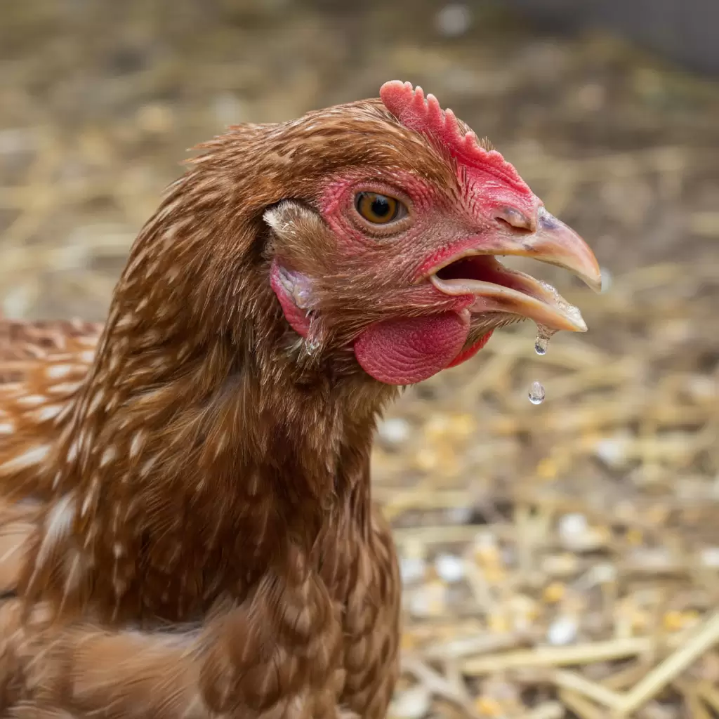 Dấu hiệu gà bị khò khè sổ mũi và chảy nước mắt thường gặp