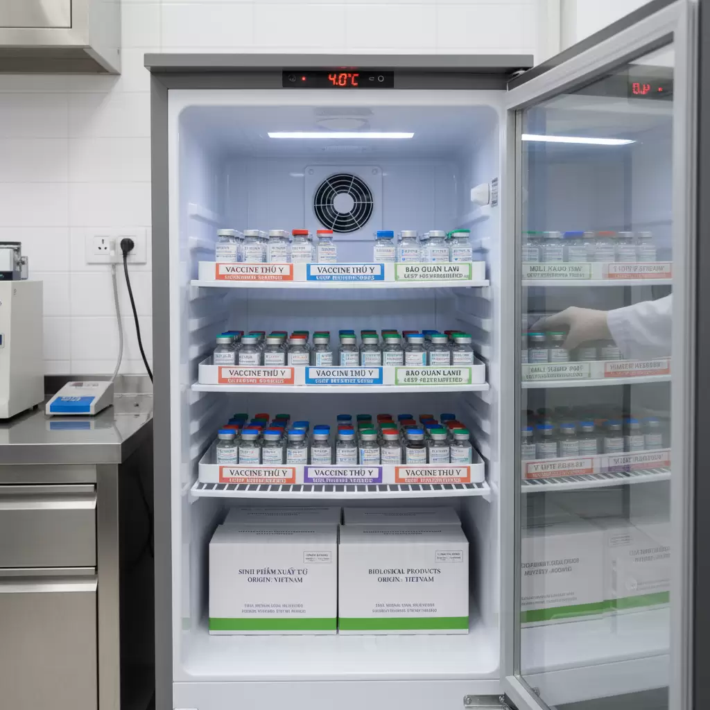 gemini_image_1768379498 Vaccine phải luôn được bảo quản trong điều kiện nhiệt độ tiêu chuẩn từ 2 đến 8 độ C