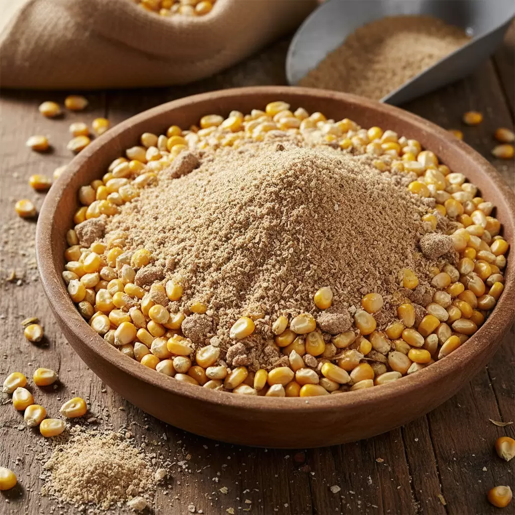 gemini_image_1768381105-1 Các nhóm nguyên liệu thiết yếu cung cấp năng lượng và đạm cho đàn gà