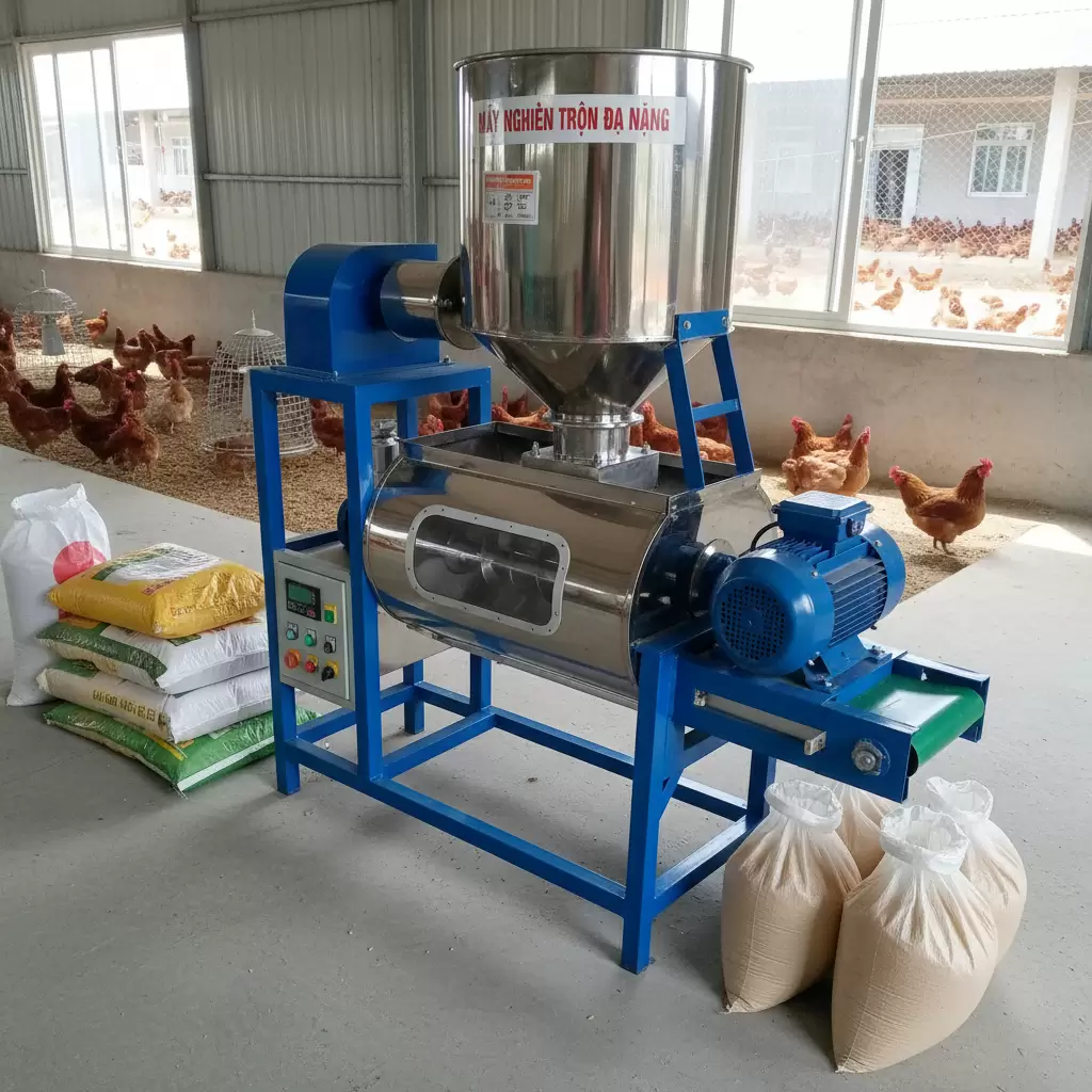 gemini_image_1768381106 Sử dụng máy móc hỗ trợ giúp nguyên liệu được trộn đều và đồng nhất hơn