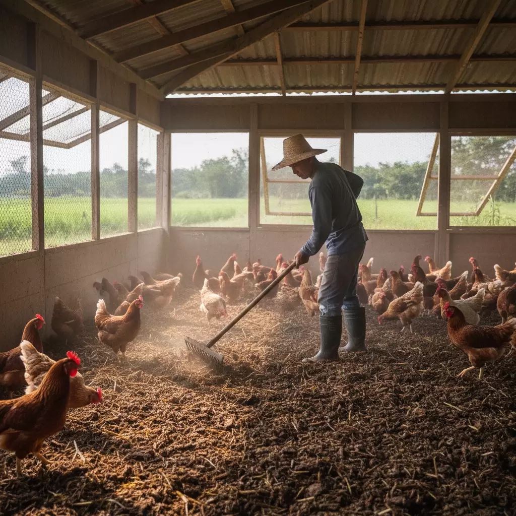 Kỹ thuật đảo đệm lót định kỳ là yếu tố then chốt để duy trì hiệu quả của hệ thống vi sinh