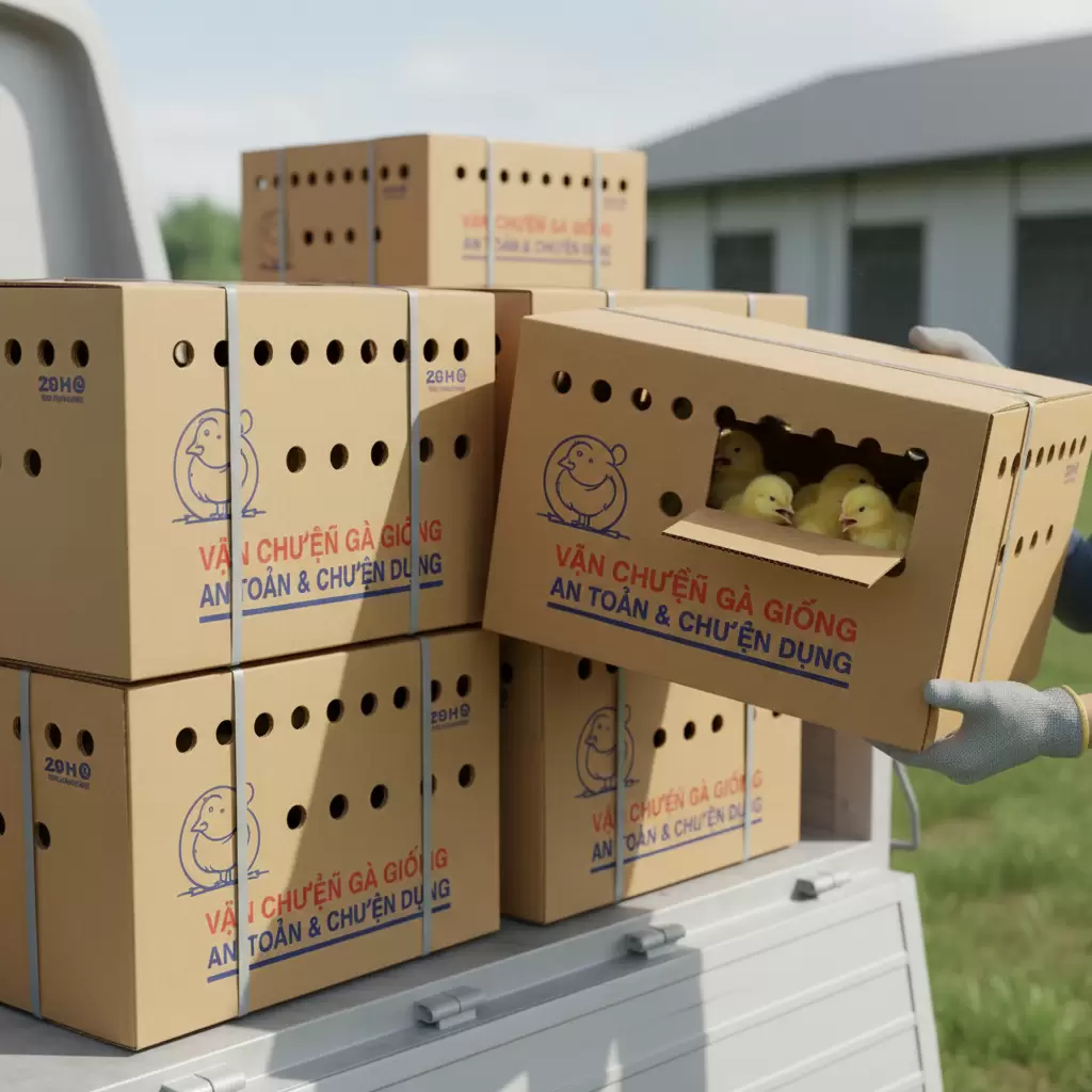 gemini_image_1768383651-1 Quy trình vận chuyển đúng kỹ thuật giúp gà giống không bị stress và giữ được thể trạng tốt nhất