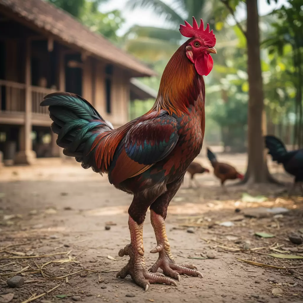 Giống gà Đông Tảo thuần chủng với đôi chân to xù xì đặc trưng mang lại giá trị kinh tế cao