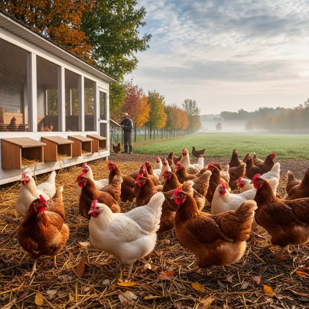 gemini_image_1768384378 Chăm sóc đàn gà khỏe mạnh là ưu tiên hàng đầu khi thời tiết chuyển mùa