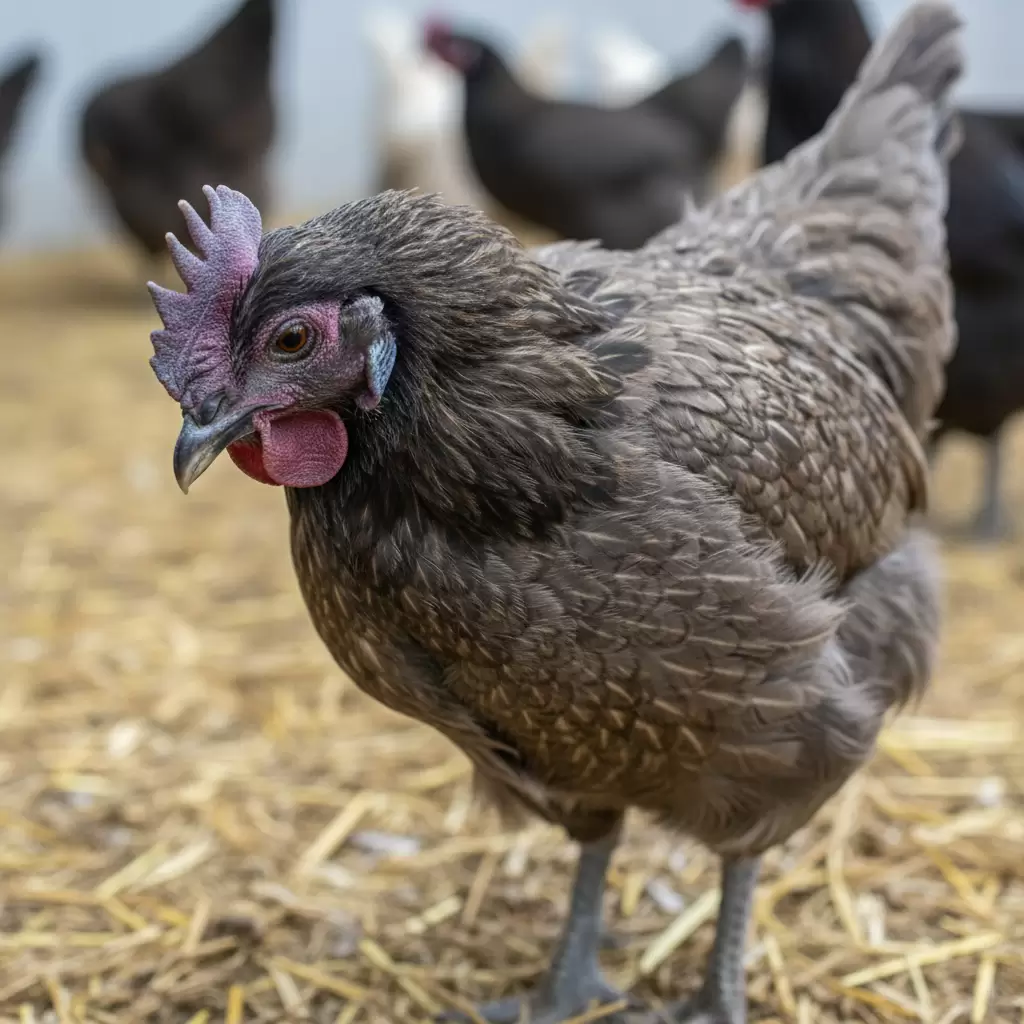 gemini_image_1768384379 Gà bị tụ huyết trùng thường có biểu hiện mào tím tái và ủ rũ rõ rệt