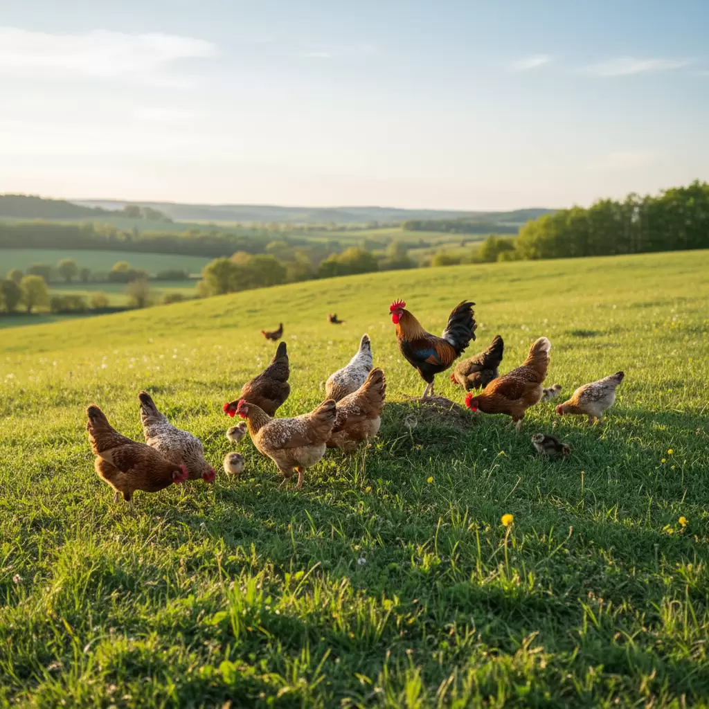 gemini_image_1768384555 Mô hình nuôi gà ta thả vườn mang lại chất lượng thịt vượt trội và an toàn cho sức khỏe