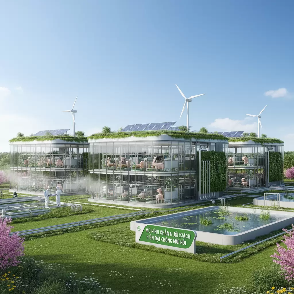 gemini_image_1768384740 Ứng dụng công nghệ sinh học giúp môi trường chăn nuôi luôn sạch sẽ và thoáng mát