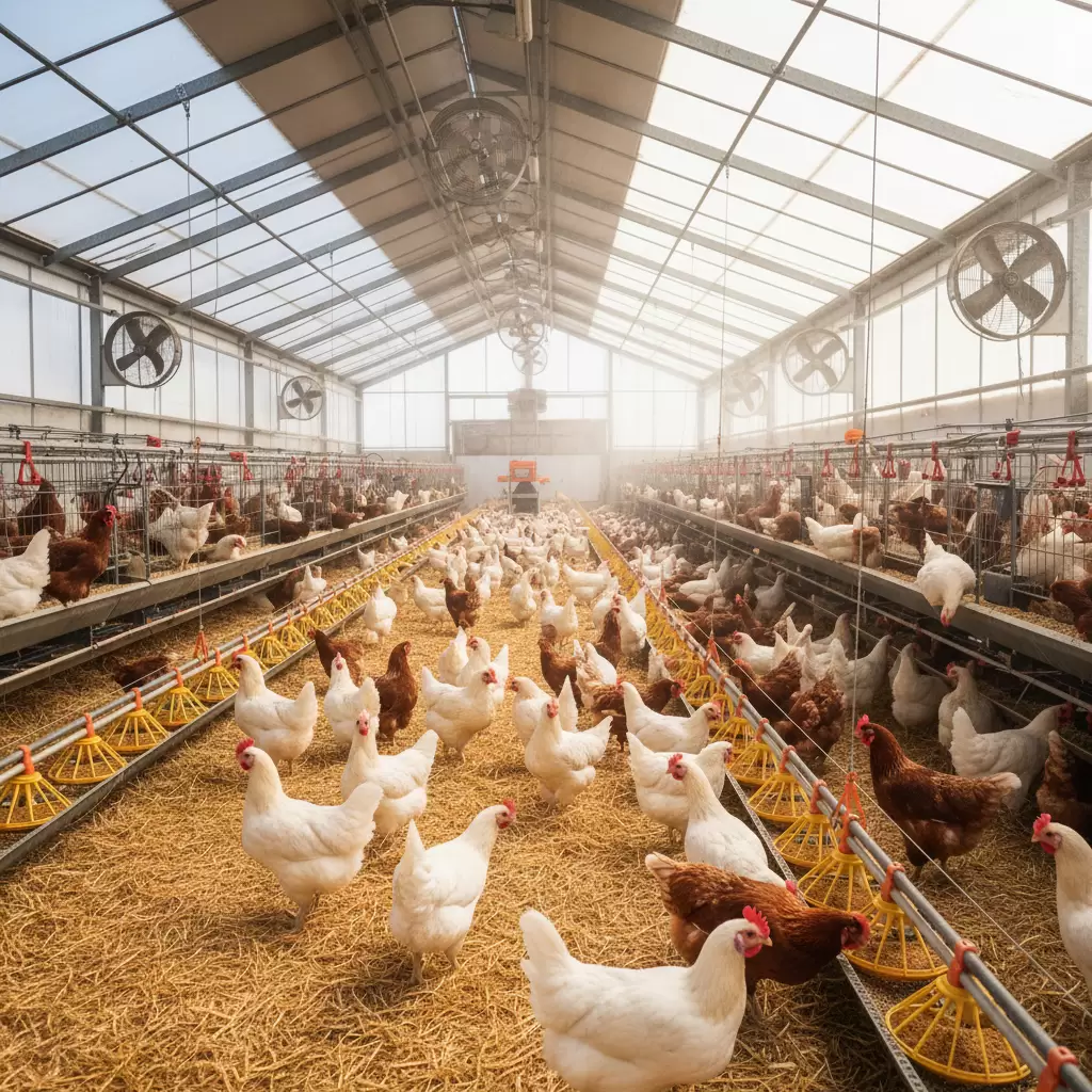 Thời tiết nắng nóng cực đoan gây ảnh hưởng nghiêm trọng đến sức khỏe và năng suất của đàn gà