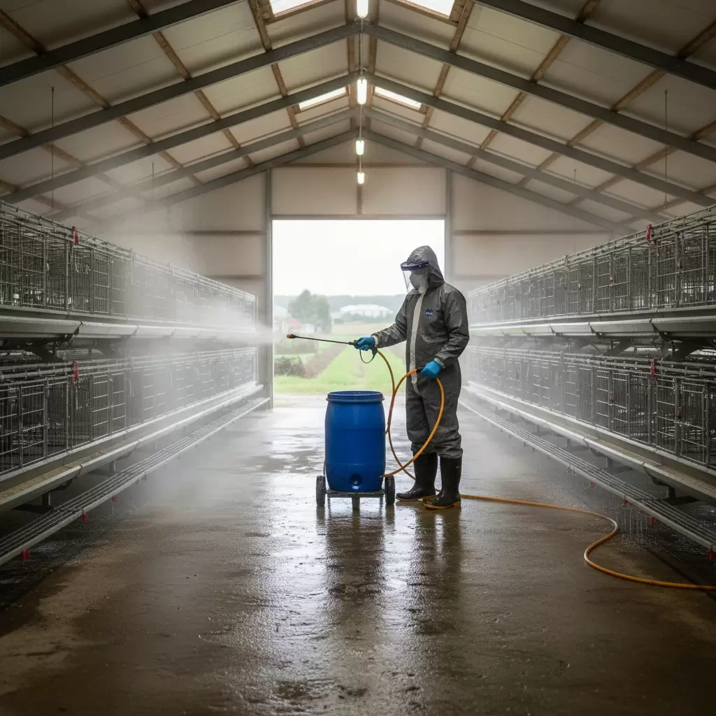 gemini_image_1768389119 Vệ sinh chuồng trại định kỳ là biện pháp phòng bệnh Coryza hiệu quả nhất