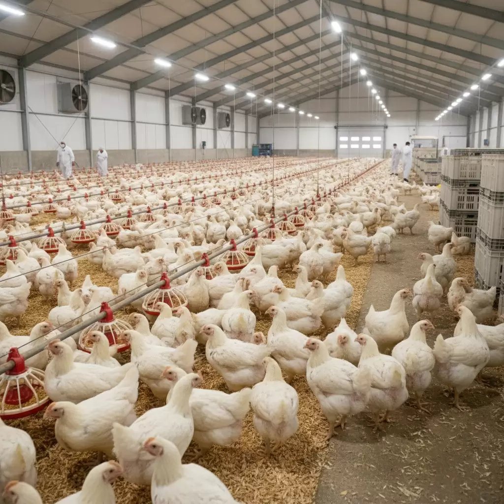 gemini_image_1768389330 Mô hình nuôi gà lấy thịt ngắn ngày mang lại hiệu quả kinh tế cao