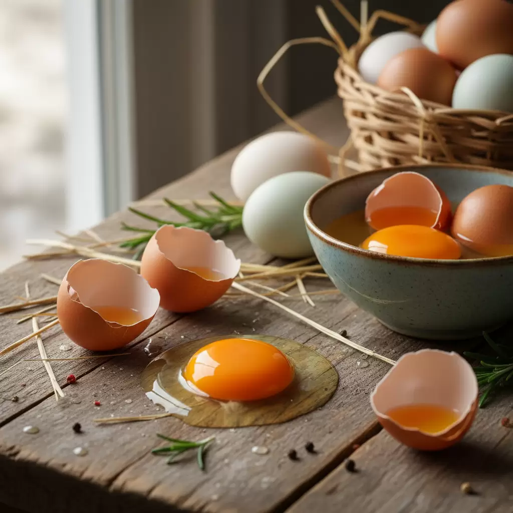 Trứng gà có lòng đỏ đậm màu thường được người tiêu dùng ưa chuộng vì độ thơm ngon và giá trị thẩm mỹ cao