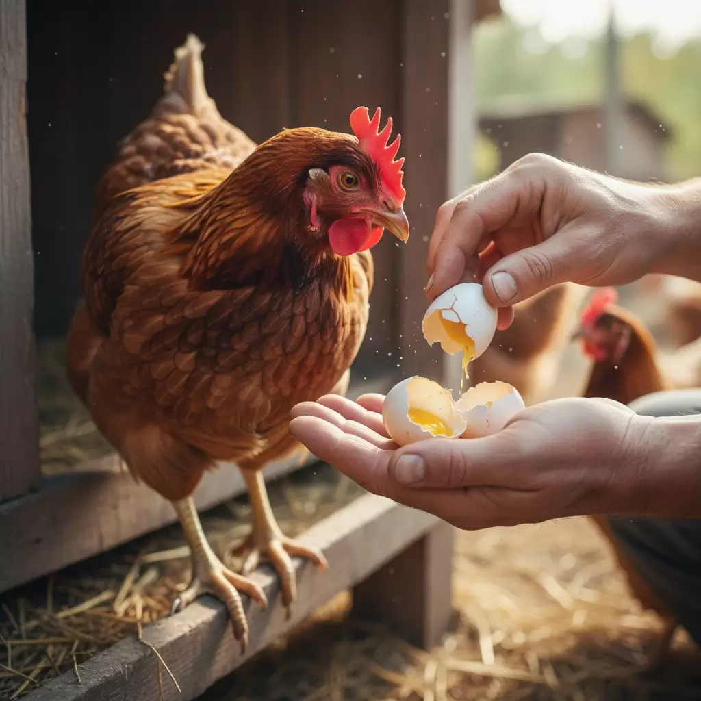 gemini_image_1768390635 Hiện tượng trứng vỏ mỏng gây ảnh hưởng trực tiếp đến năng suất chăn nuôi