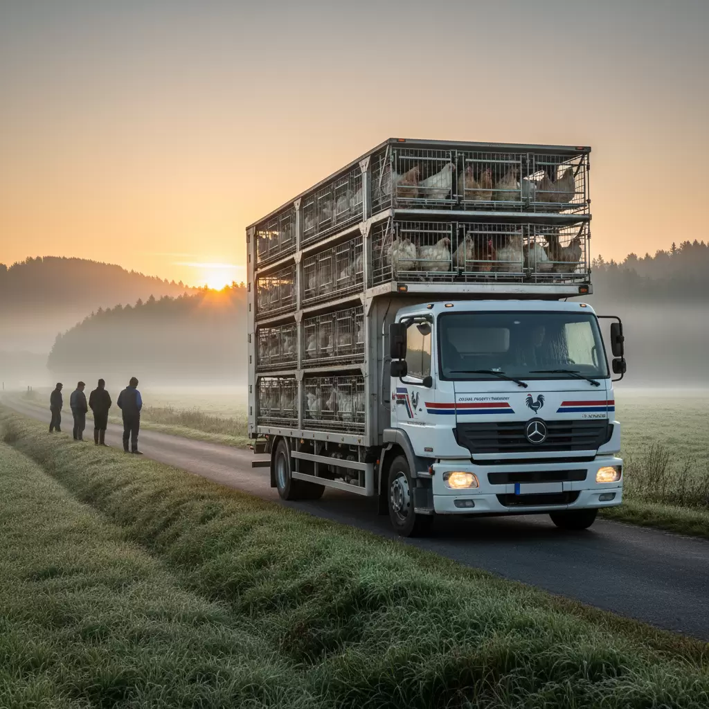 Vận chuyển gà vào thời điểm mát mẻ giúp giảm tỷ lệ hao hụt và stress cho đàn vật nuôi