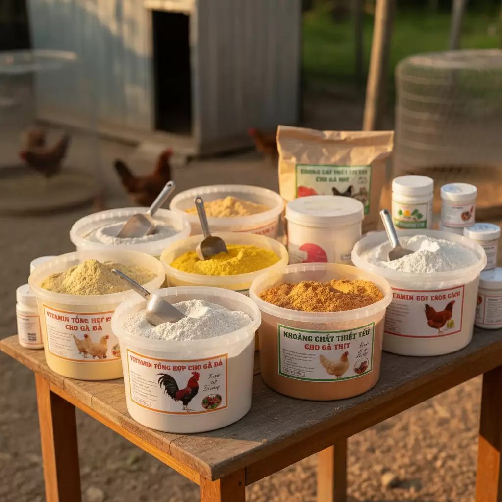 gemini_image_1768391599-1 Bổ sung vitamin và khoáng chất thiết yếu giúp gà nâng cao sức đề kháng