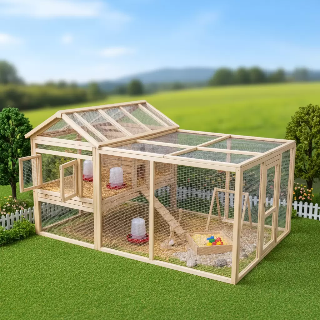 Thiết kế chuồng trại thông thoáng kết hợp sân vườn giúp gà HMông phát triển khỏe mạnh