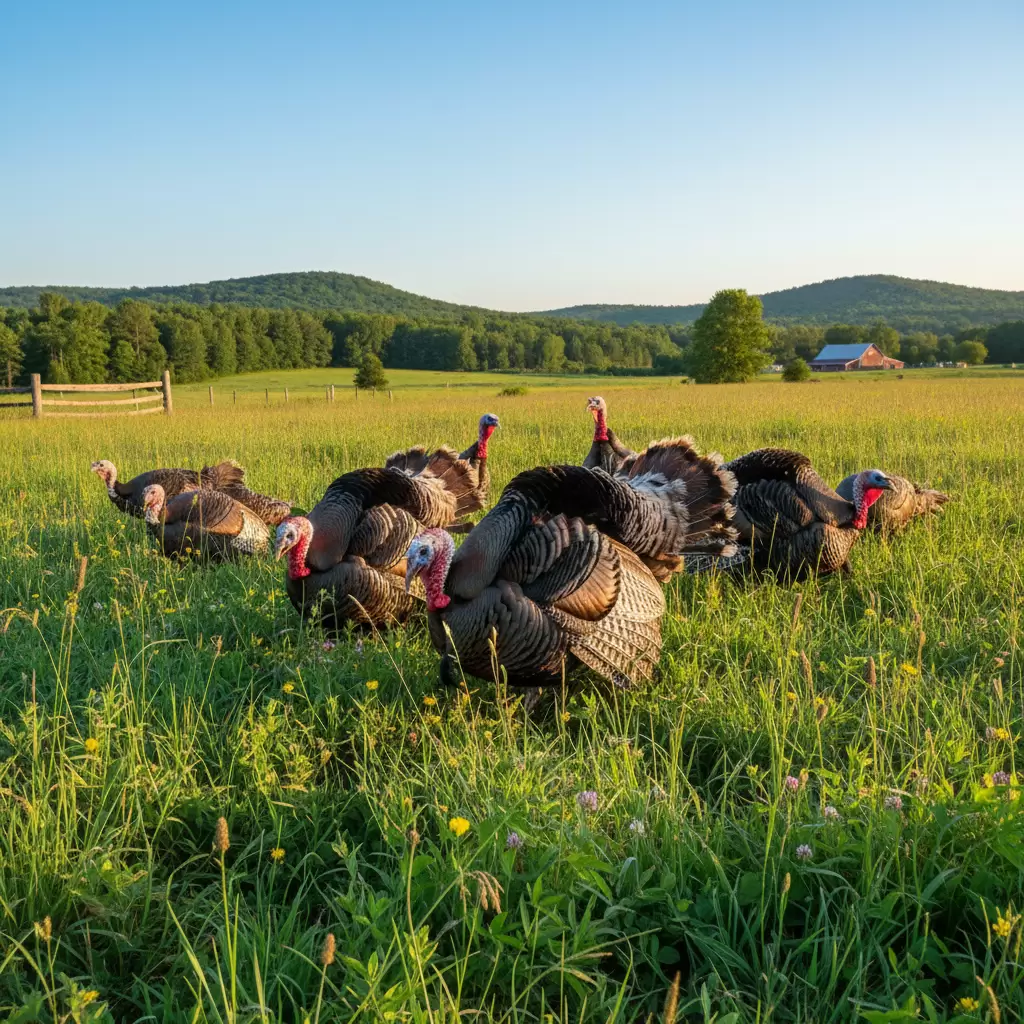 gemini_image_1768393713 Mô hình nuôi gà Tây mang lại hiệu quả kinh tế vượt trội cho người nông dân