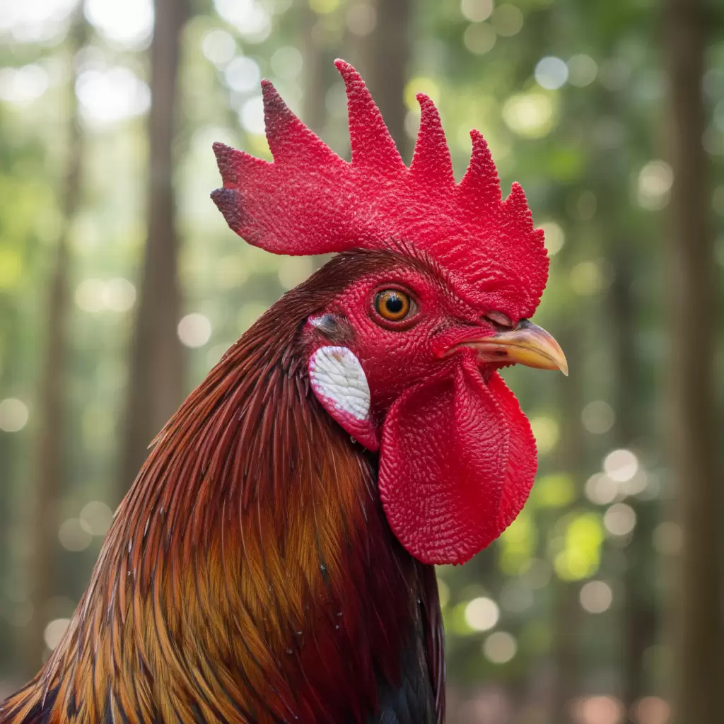 gemini_image_1768395345 Đặc điểm nhận dạng gà rừng rặc thuần chủng qua mào và tai