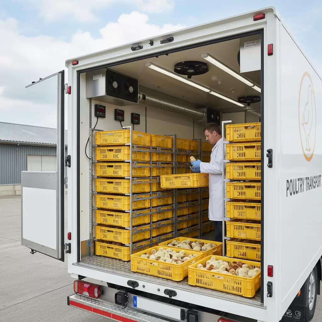 gemini_image_1768396711 Vận chuyển gà giống đúng kỹ thuật giúp giảm thiểu tối đa tỷ lệ hao hụt và stress cho đàn gia cầm