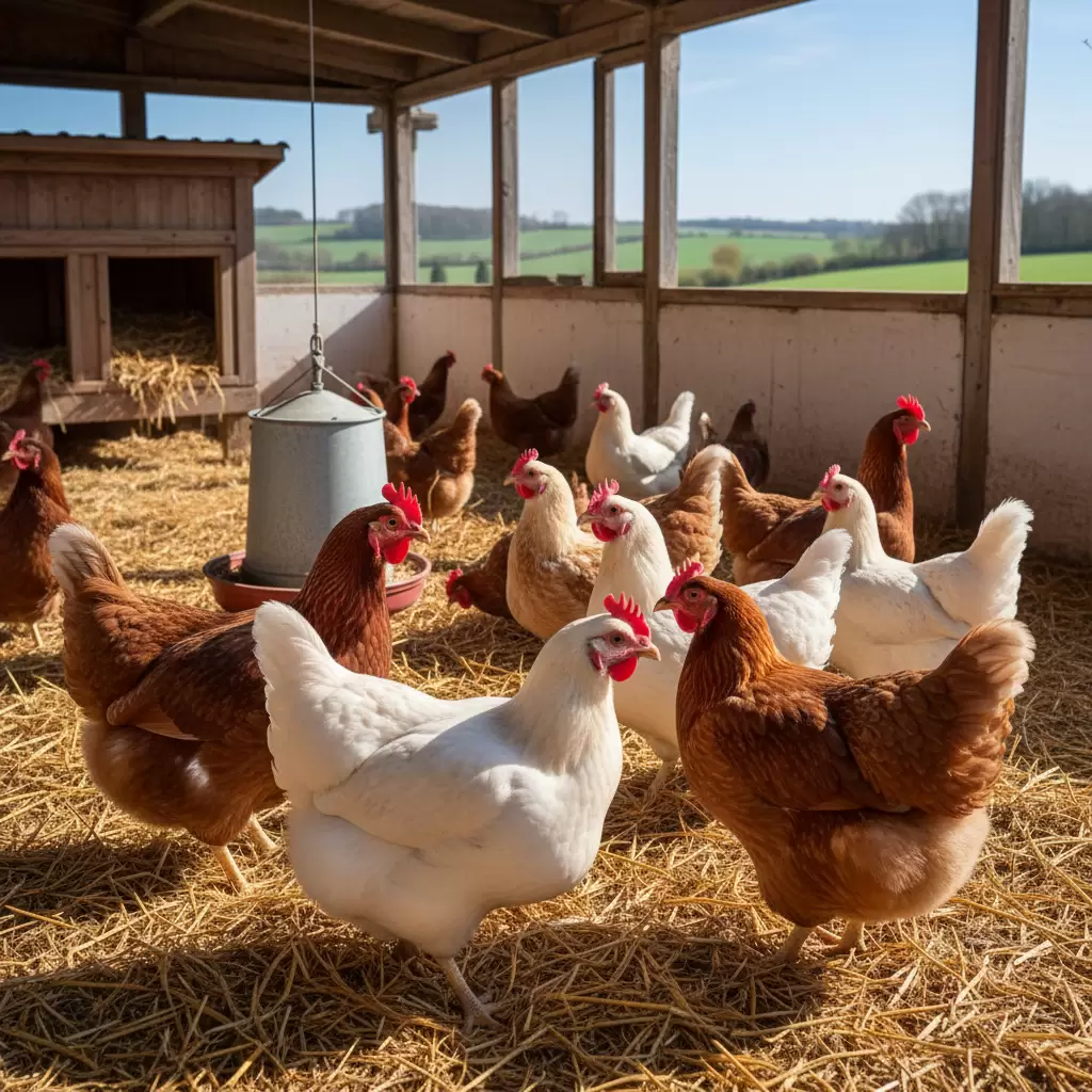 Đảm bảo nguồn thức ăn và nước uống sạch là yếu tố then chốt giúp gà phát triển khỏe mạnh