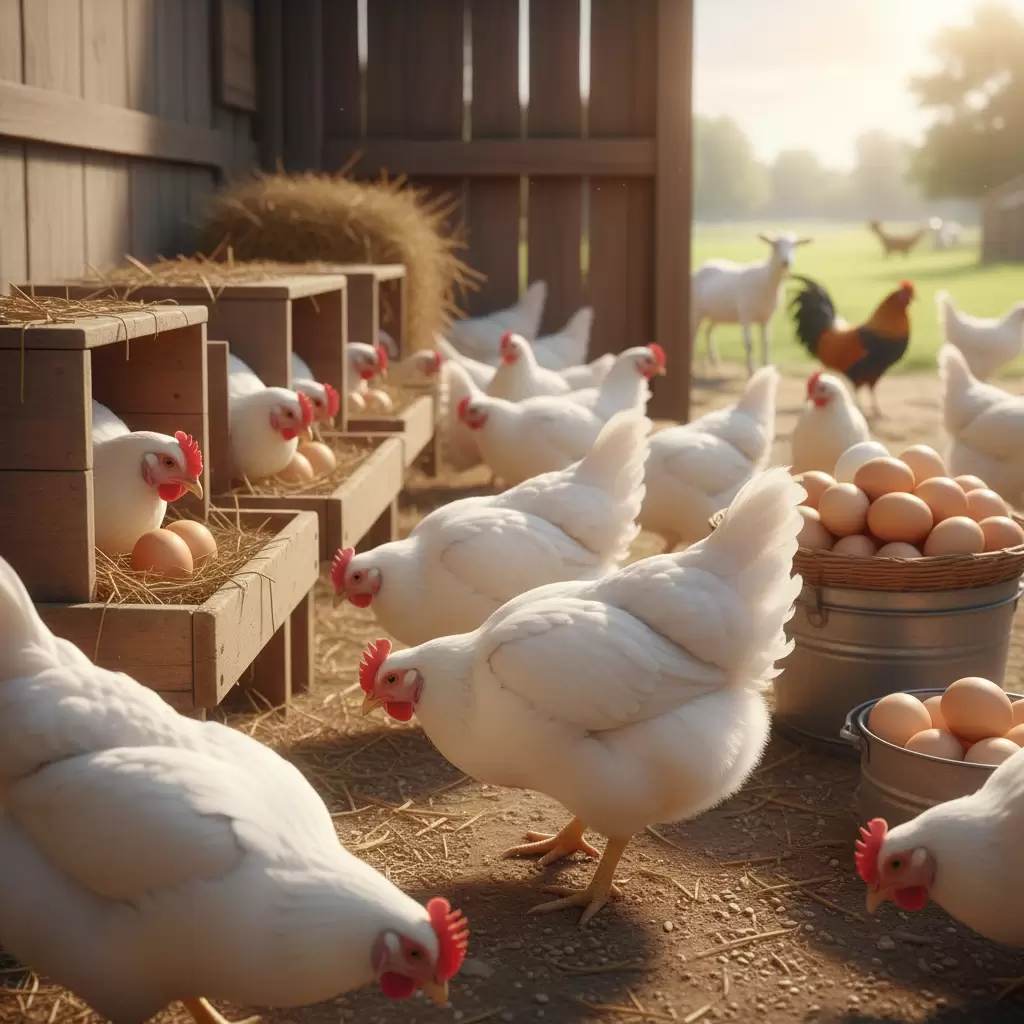 Gà Leghorn nổi tiếng với khả năng sản xuất trứng trắng năng suất cao