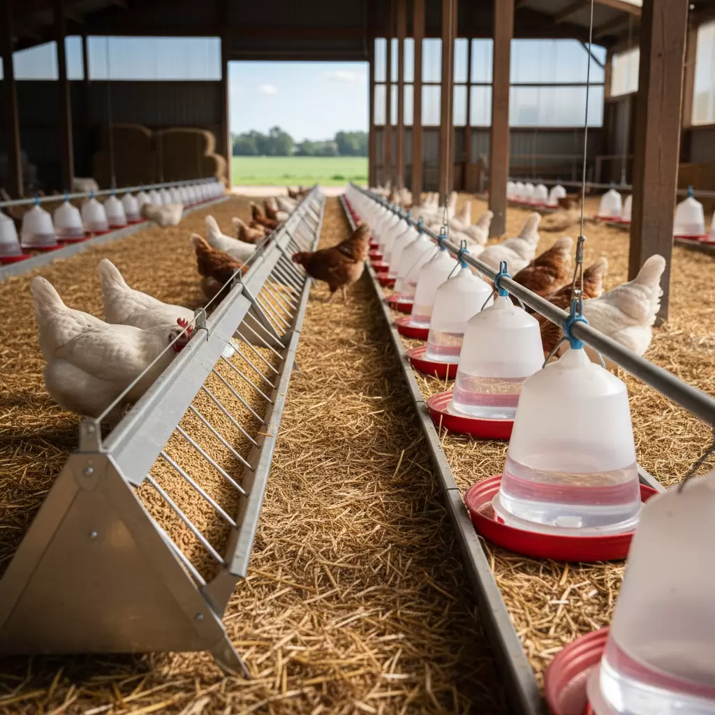 gemini_image_1768400834-1 Vệ sinh máng ăn và máng uống thường xuyên giúp ngăn ngừa nấm mốc tích tụ