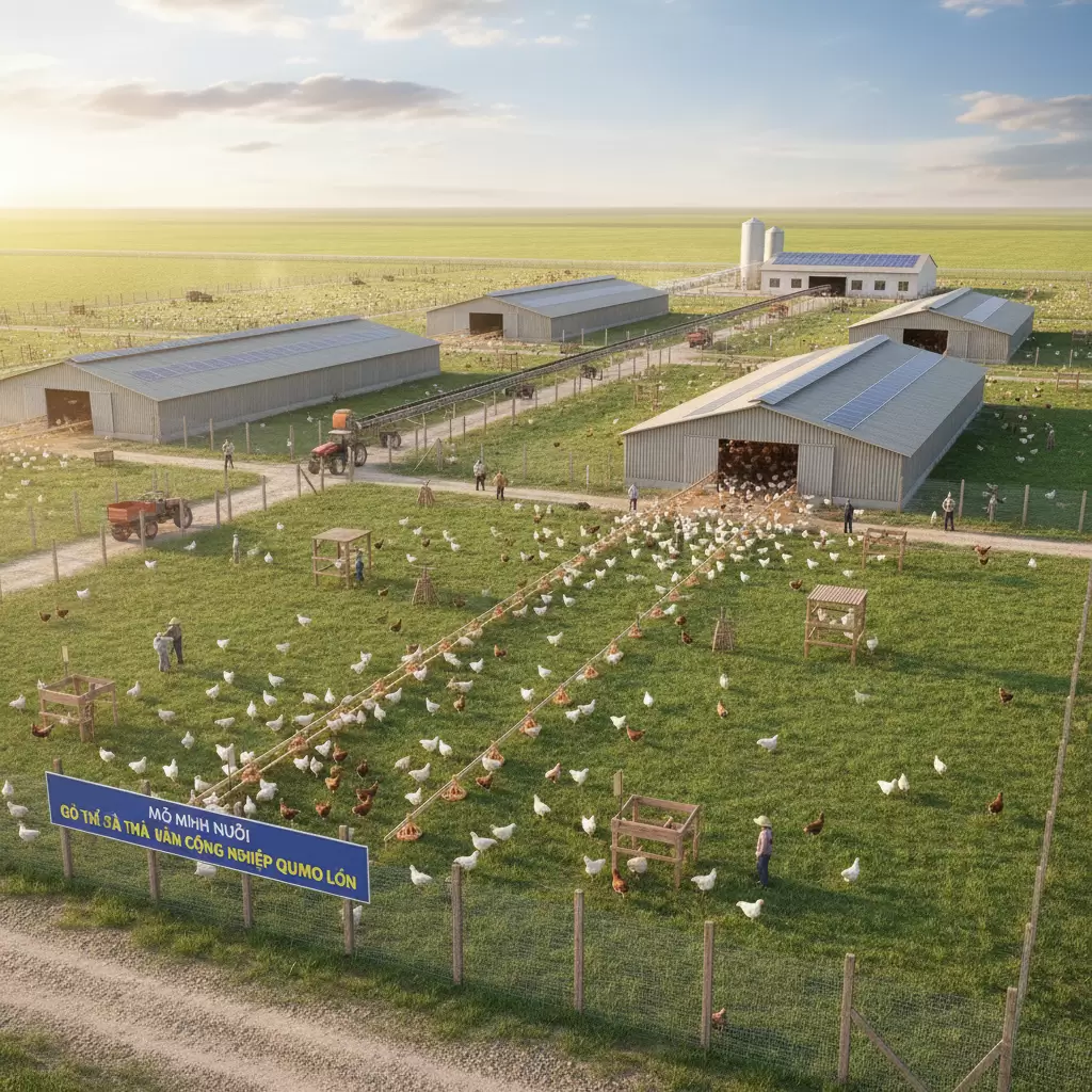 Mô hình nuôi gà thả vườn theo quy mô bán công nghiệp mang lại hiệu quả kinh tế cao