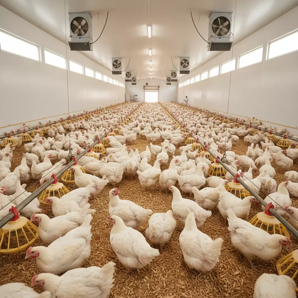 Chăm sóc đàn gà khỏe mạnh là mục tiêu hàng đầu trong quy trình chăn nuôi chuyên nghiệp