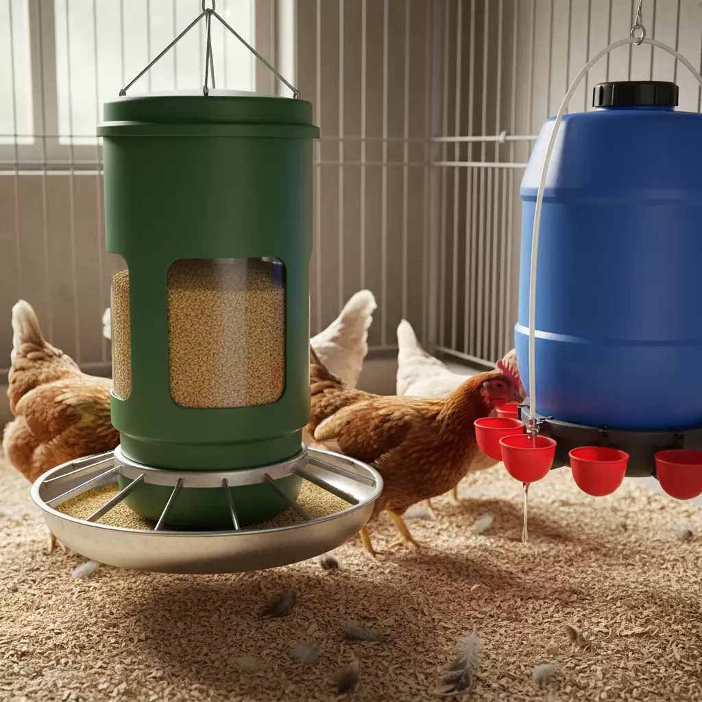 Hệ thống máng ăn và nước uống sạch là yếu tố then chốt trong chăn nuôi công nghiệp