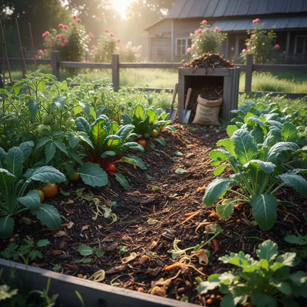 Phân gà giúp cải tạo đất và cung cấp dinh dưỡng toàn diện cho cây trồng