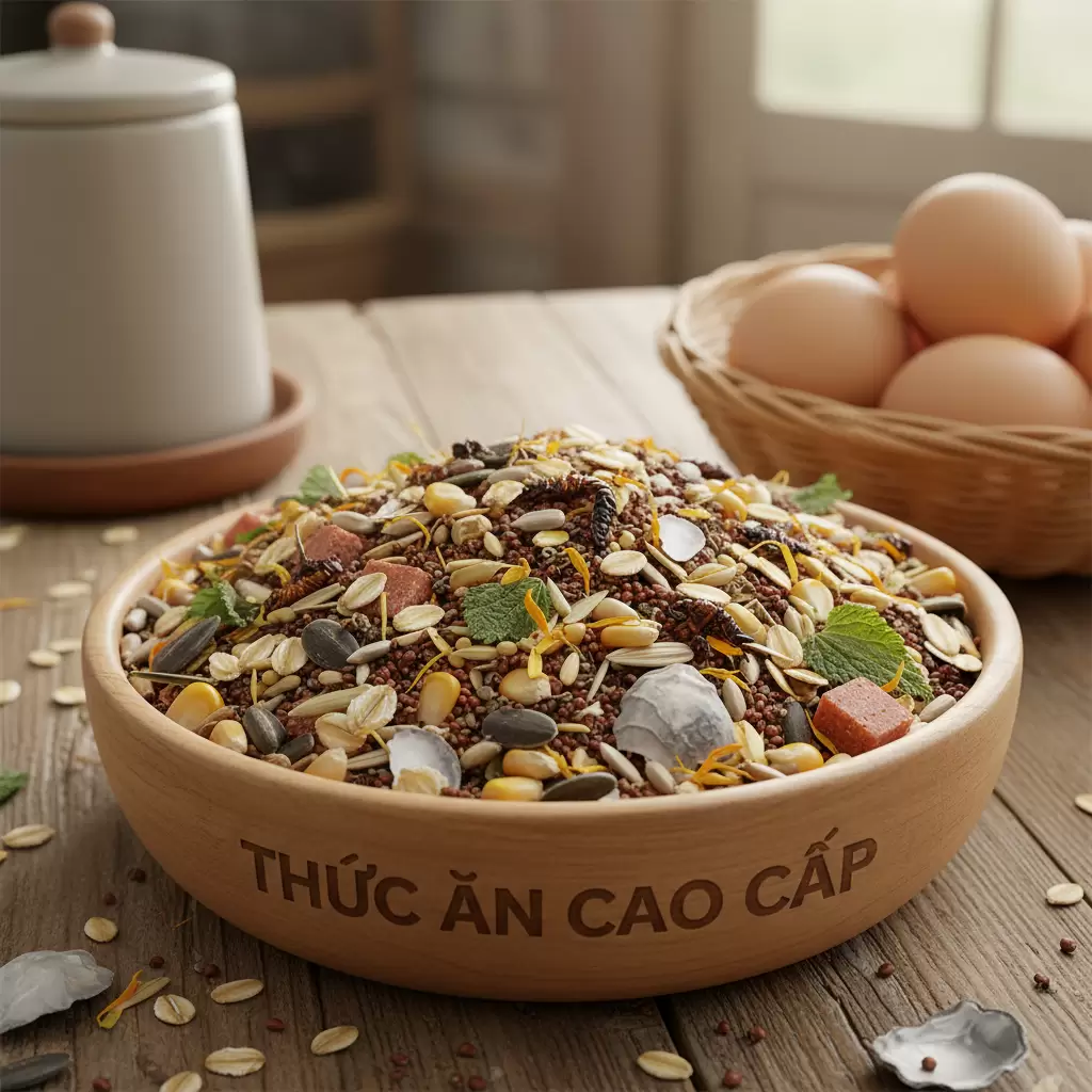 Bổ sung đầy đủ dinh dưỡng là yếu tố then chốt để gà có bộ lông đạt năng suất cao