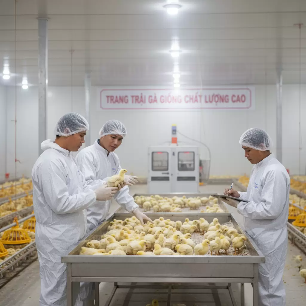 Lựa chọn gà giống chất lượng là bước khởi đầu quan trọng cho sự thành công của trang trại