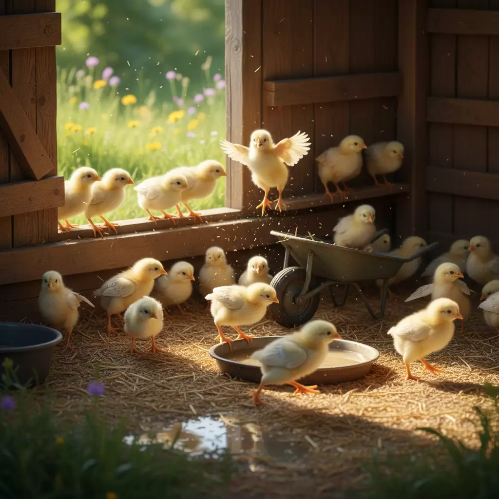 Sự nhanh nhẹn và khả năng vận động tốt là minh chứng cho sức khỏe của gà giống