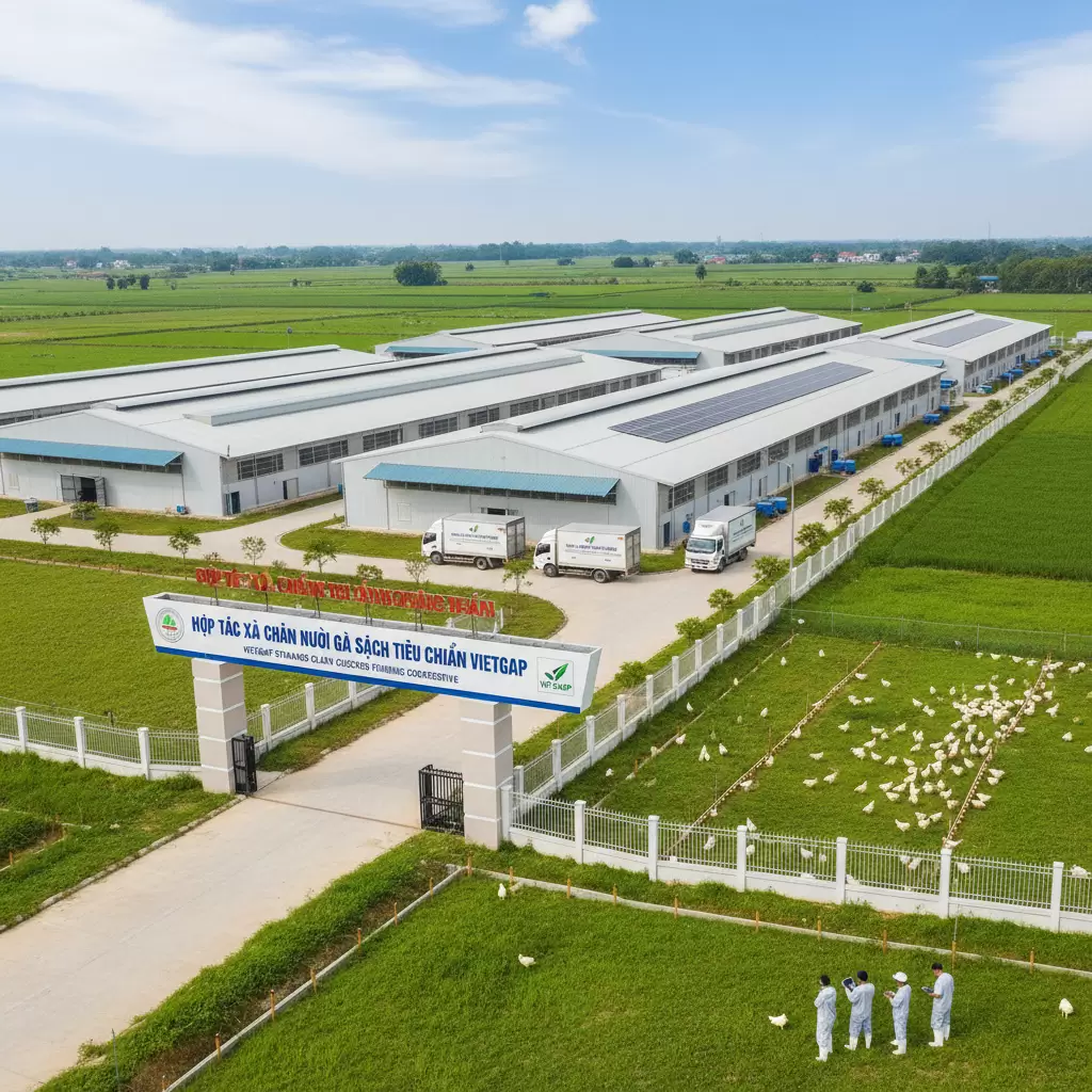 Mô hình hợp tác xã giúp nông dân liên kết sản xuất và tiêu thụ gà sạch theo tiêu chuẩn