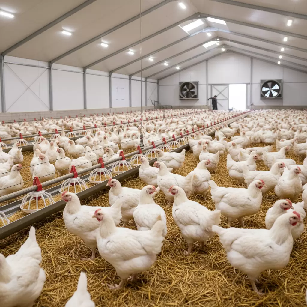 gemini_image_1770076329 Mô hình nuôi gà lấy thịt ngắn ngày mang lại hiệu quả kinh tế cao