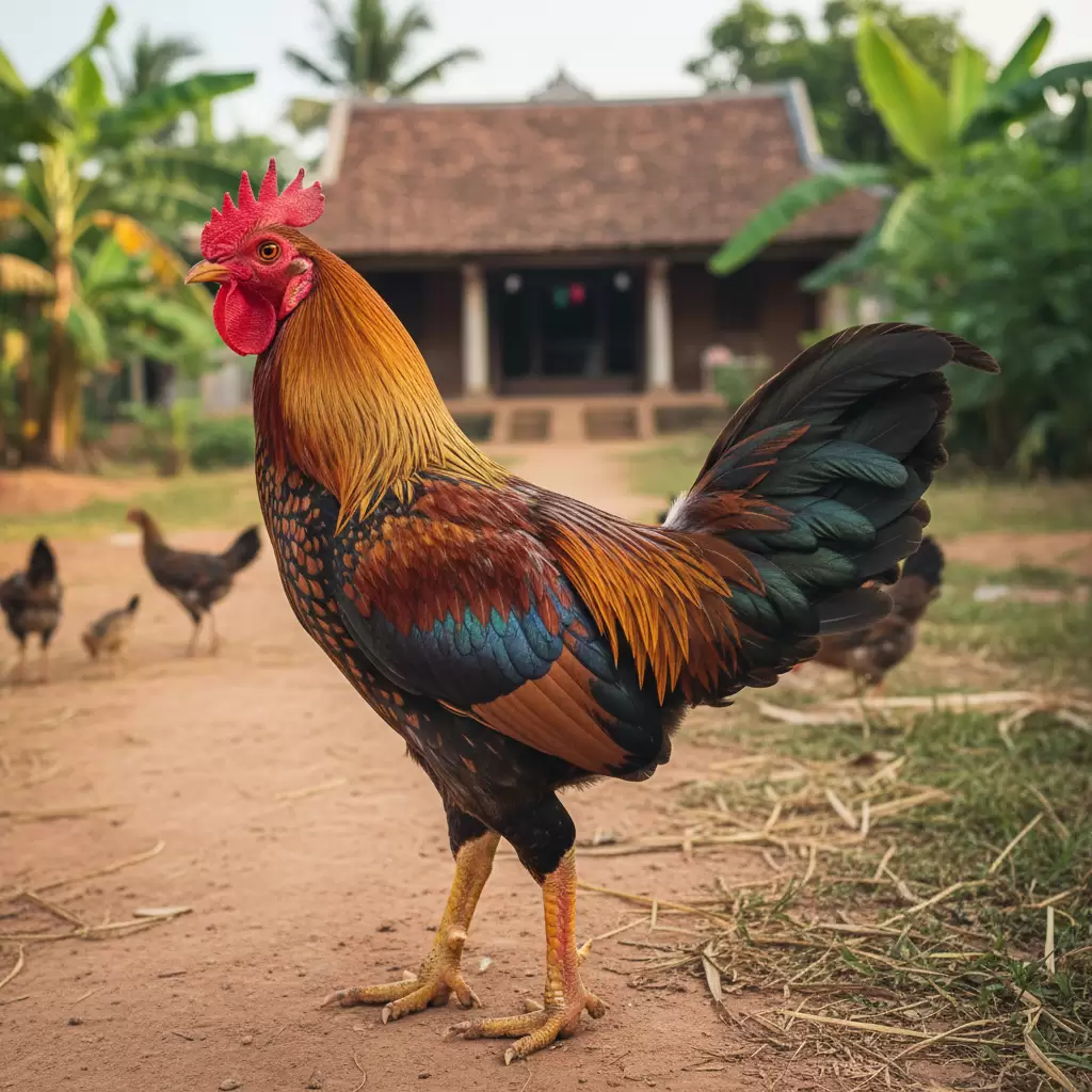 gemini_image_1770080277 Gà Ri là giống gà nội địa có sức đề kháng cao và chất lượng thịt thơm ngon