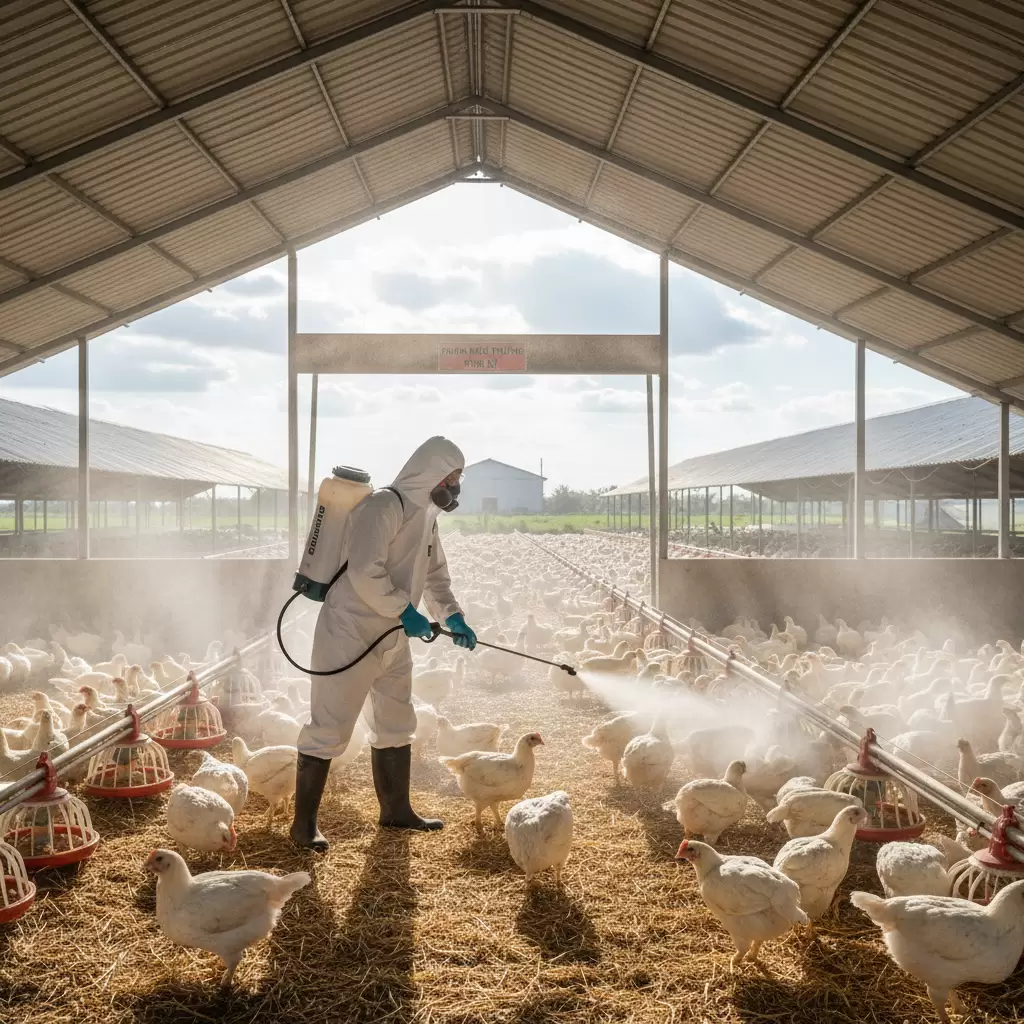 Vệ sinh và phun thuốc diệt côn trùng định kỳ giúp ngăn chặn vật chủ trung gian truyền bệnh