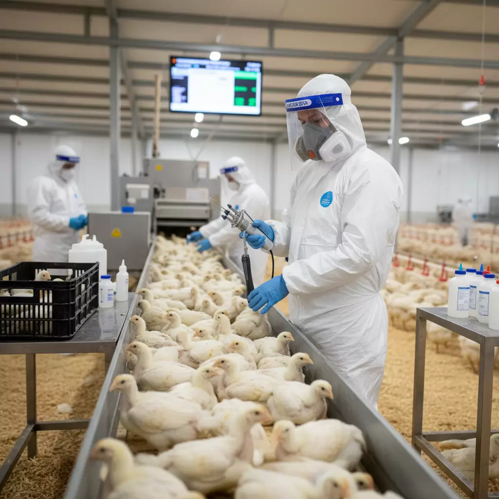 Tiêm phòng vaccine là giải pháp then chốt để bảo vệ đàn gà khỏi dịch bệnh