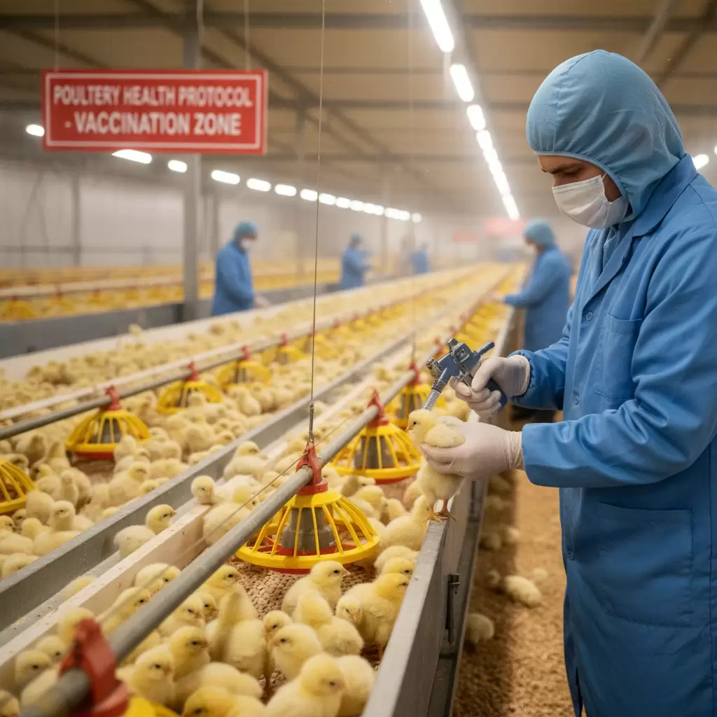 Thực hiện tiêm phòng cho gà con đúng thời điểm để đạt hiệu quả miễn dịch cao nhất