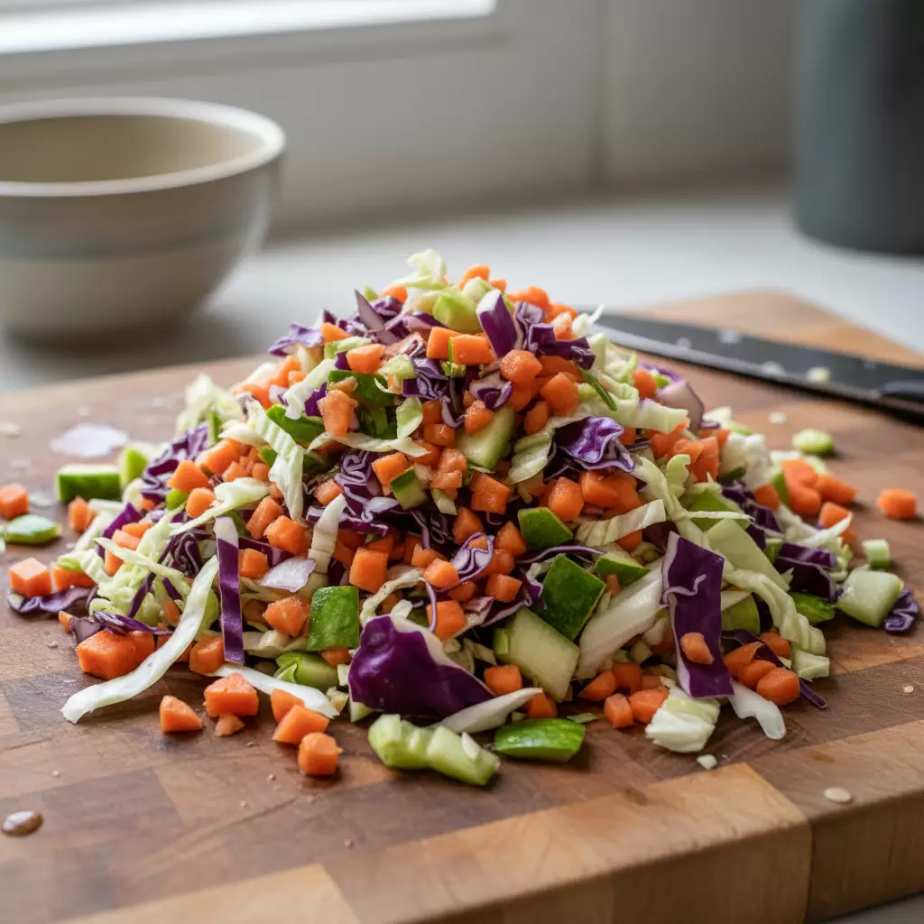 Sơ chế rau củ quả thừa trước khi cho gà ăn để dễ tiêu hóa