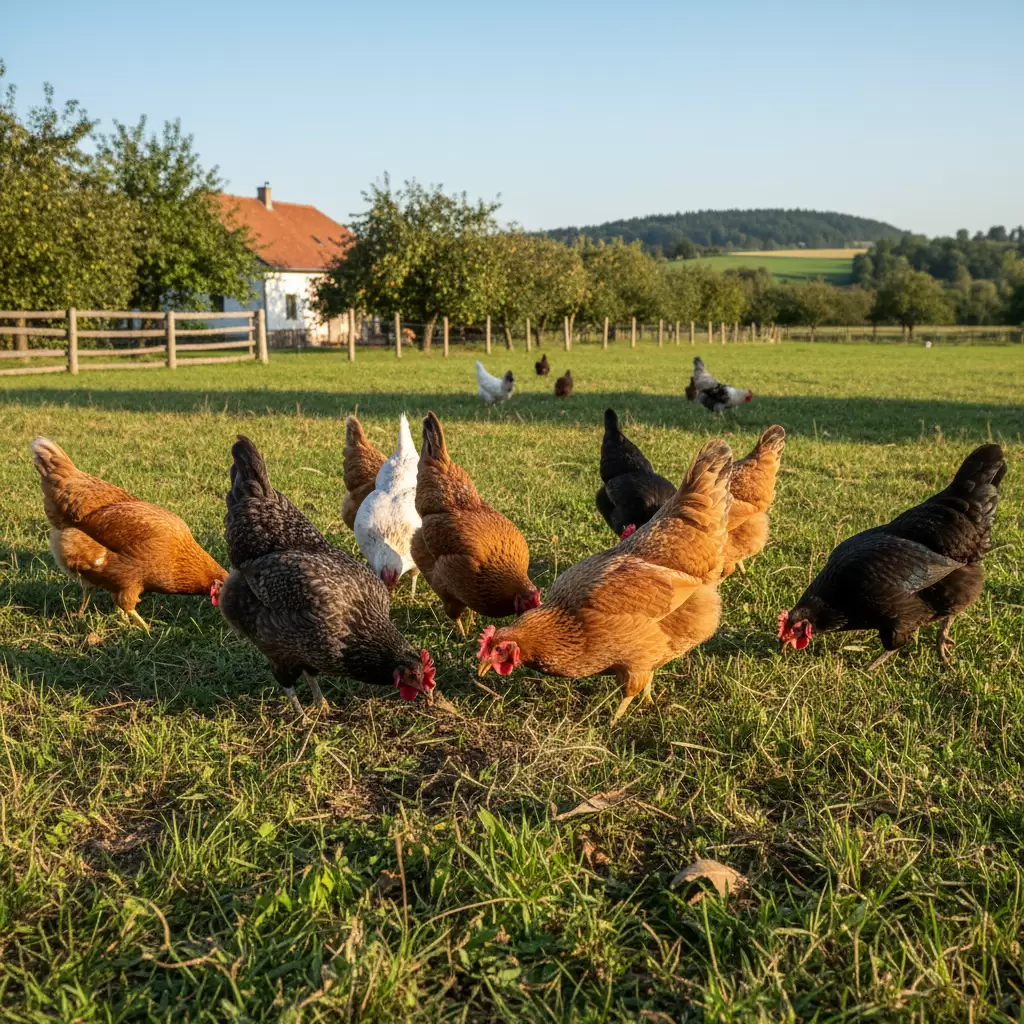 Mô hình nuôi gà thả vườn giúp gà tự bổ sung nguồn đạm và khoáng chất tự nhiên