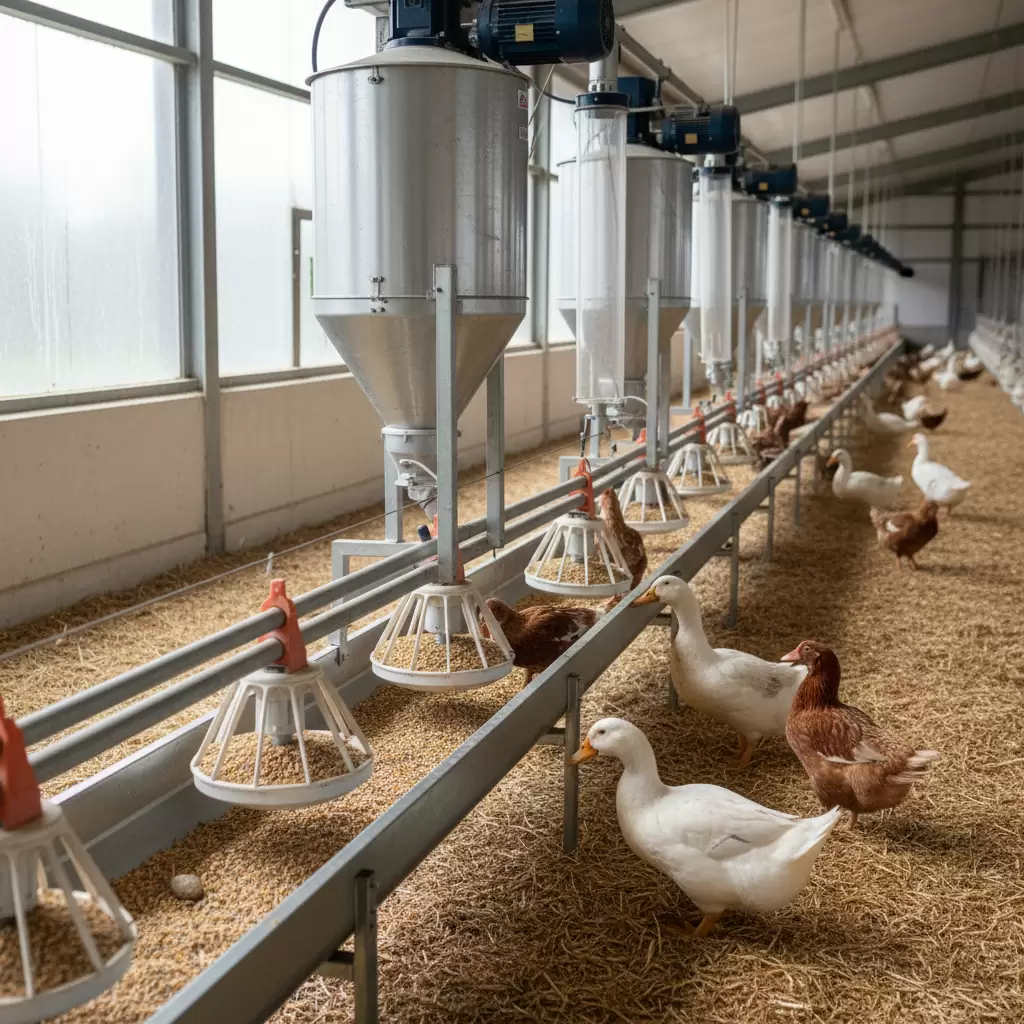 Hệ thống máng ăn thông minh giúp tối ưu hóa lượng thức ăn tiêu thụ