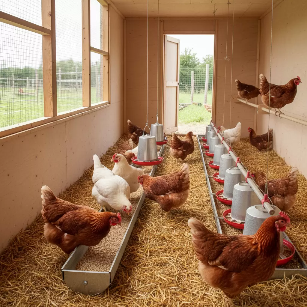 Kiểm soát tốt độ ẩm giúp đàn gà luôn khỏe mạnh và ngăn ngừa mầm bệnh