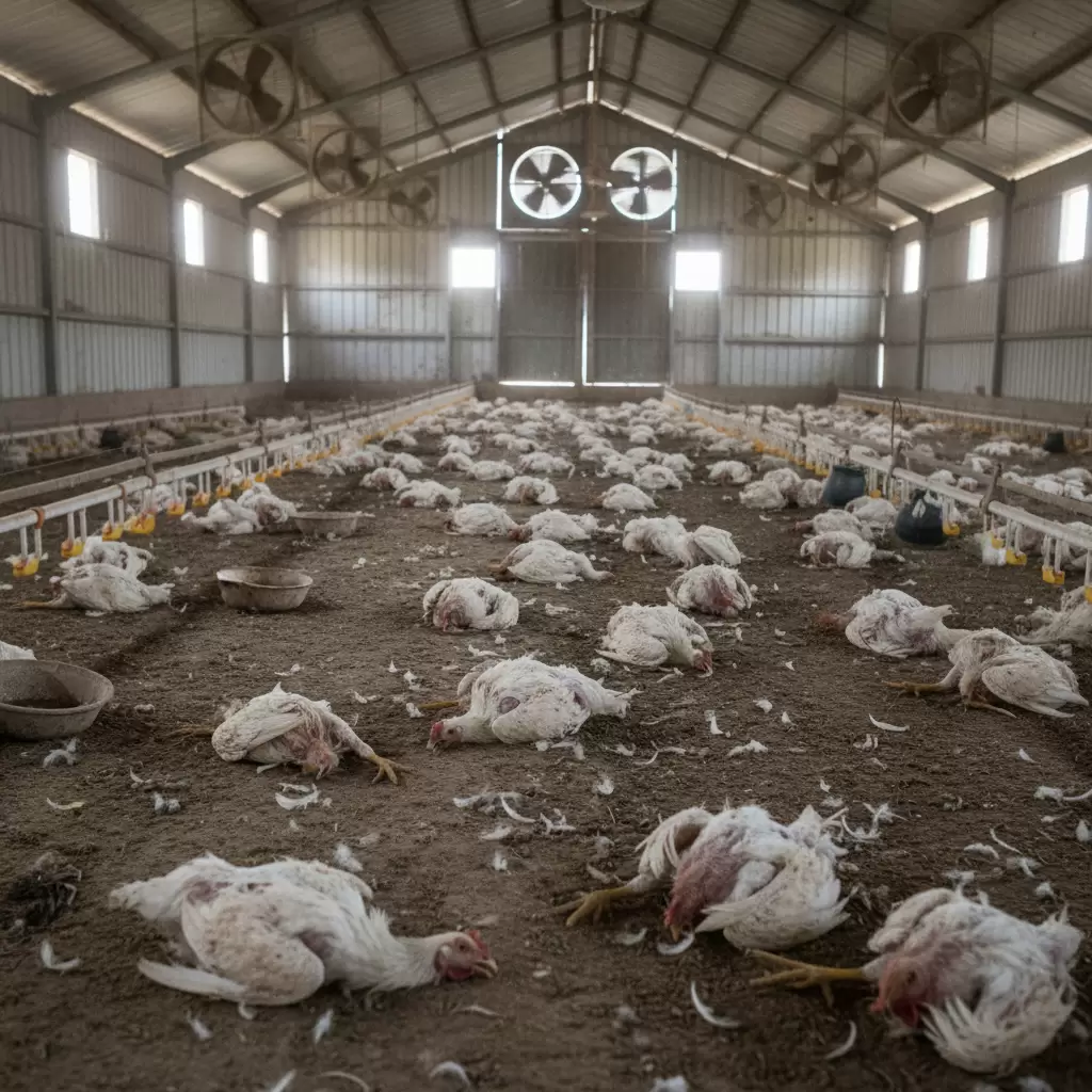 Sốc nhiệt có thể gây ra tình trạng gà chết hàng loạt nếu không có biện pháp xử lý kịp thời