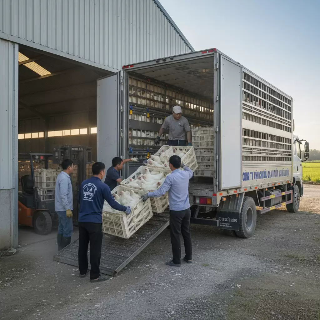 Kỹ thuật vận chuyển đúng cách giúp giảm thiểu hao hụt trọng lượng gà