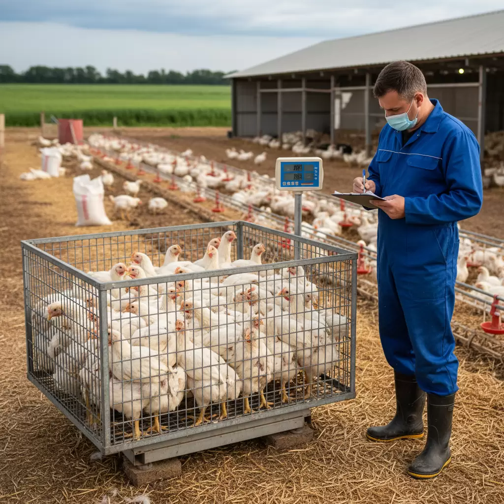 Giám sát chặt chẽ quá trình cân gà để tránh thất thoát