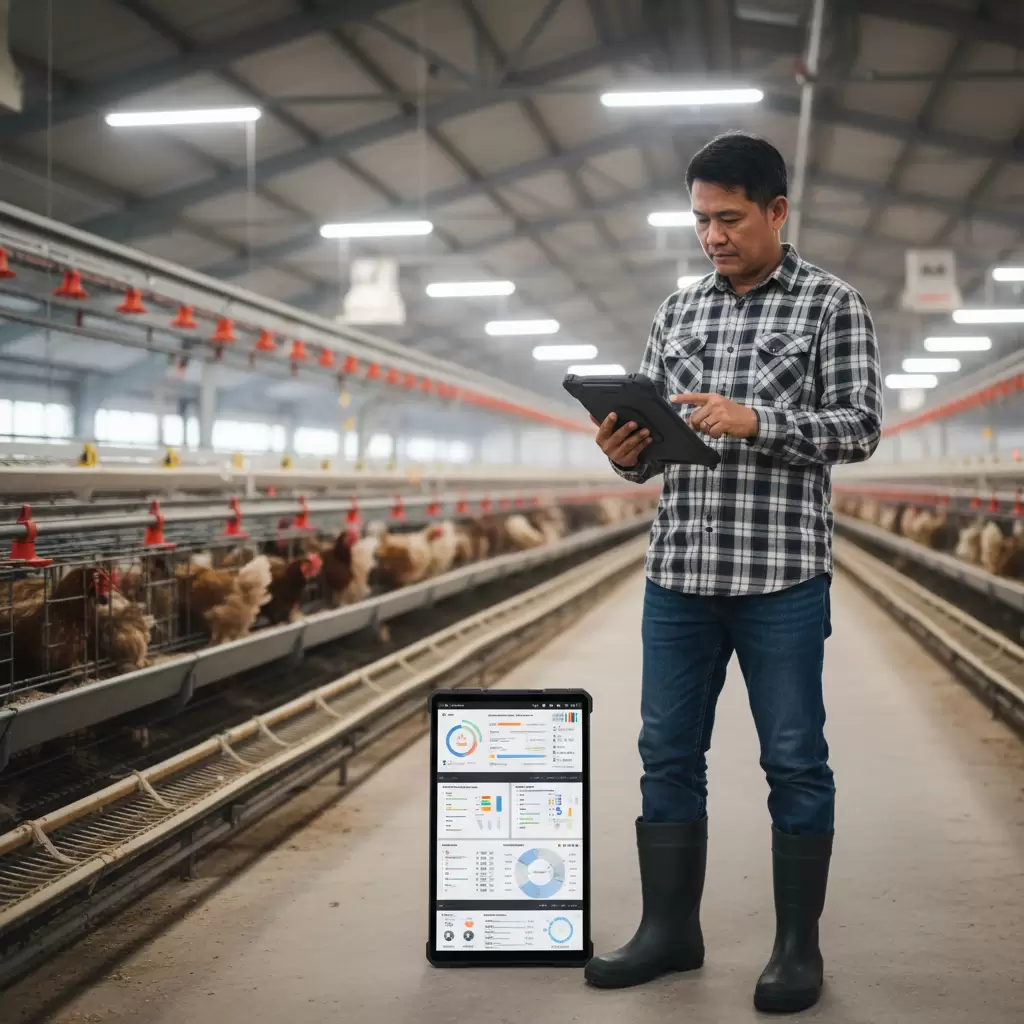 Ứng dụng công nghệ số trong quản lý trang trại gia cầm hiện đại
