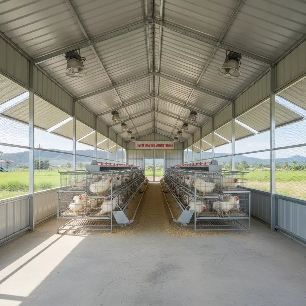 Thiết kế chuồng trại đảm bảo thông thoáng và vệ sinh là nền tảng của sự bền vững