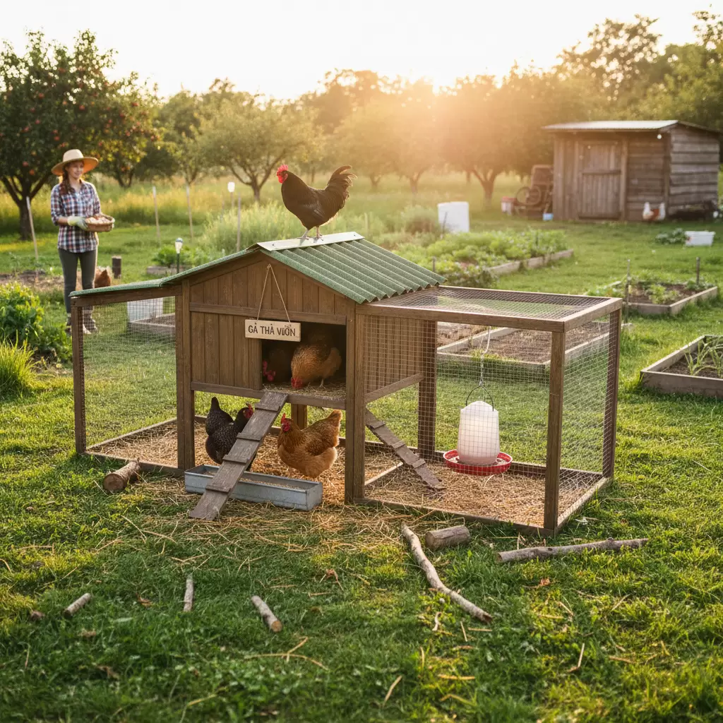 Mô hình nuôi gà thả vườn là lựa chọn an toàn cho người mới khởi nghiệp