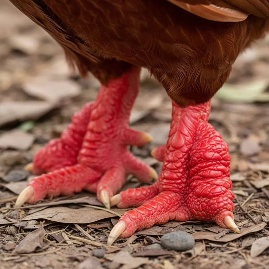 Cấu trúc đôi chân to và lớp vảy thịt là đặc điểm nhận dạng quan trọng nhất